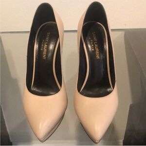 Yves Saint Laurent Janis Pumps with Gold Detail